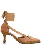 Manolo X Castaner Mid-heel Espadrille Pumps - Brown