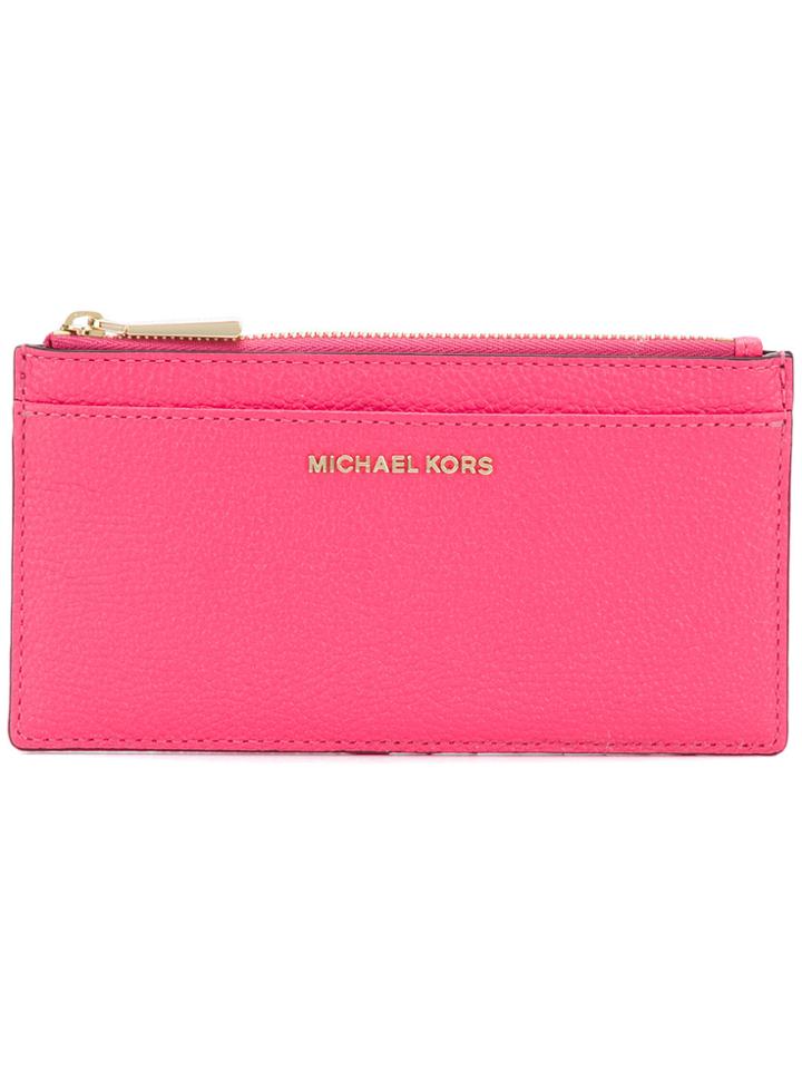 Michael Michael Kors Top Zip Card Case - Pink & Purple