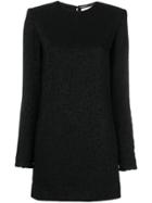 Saint Laurent Jacquard Pattern Mini Dress - Black