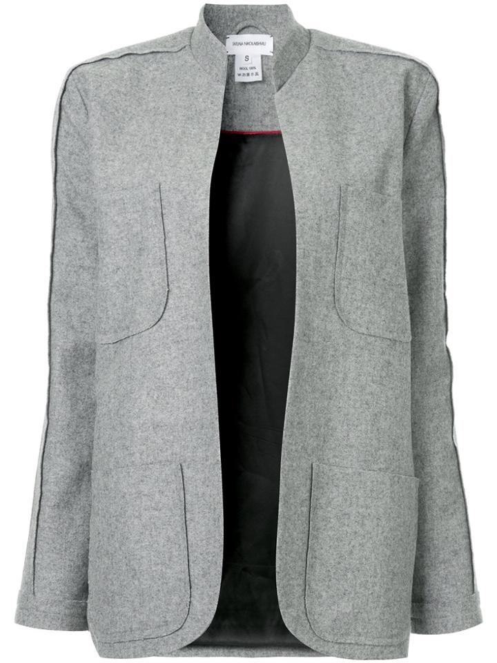 Tatuna Nikolaishvili Mandarin Collar Jacket - Grey