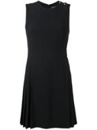 Alexander Mcqueen Pleated Mini Dress - Black