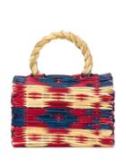 Folkloore Portuguese Straw Basket - Blue