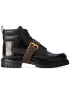 Valentino Valentino Garavani Buckle Strap Boots - Red