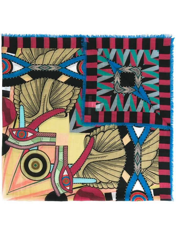 Givenchy Abstract Print Scarf, Women's, Wool