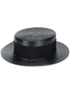 Saint Laurent Small Boater Hat - Black