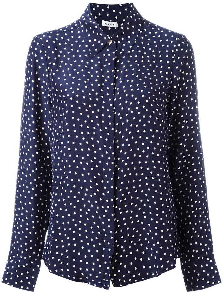 P.a.r.o.s.h. Spotted Shirt, Women's, Blue, Silk