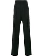 Rick Owens Tailored Cargo Trousers, Men's, Size: 48, Black, Viscose/virgin Wool