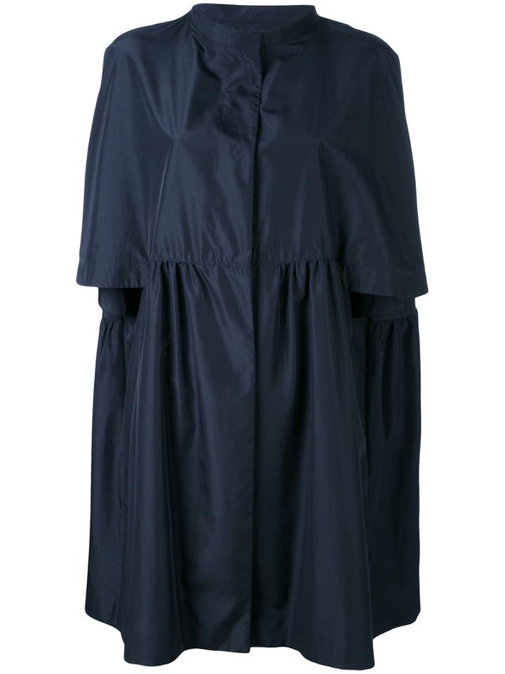 Cropped Sleeves Coat - Women - Polyester - 42, Blue, Polyester, Gianluca Capannolo