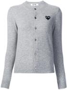 Comme Des Garçons Play Heart Logo Cardigan - Grey
