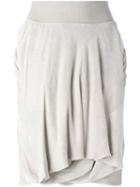 Rick Owens Draped Skirt, Women's, Size: 42, Grey, Cupro/viscose/silk/polyamide