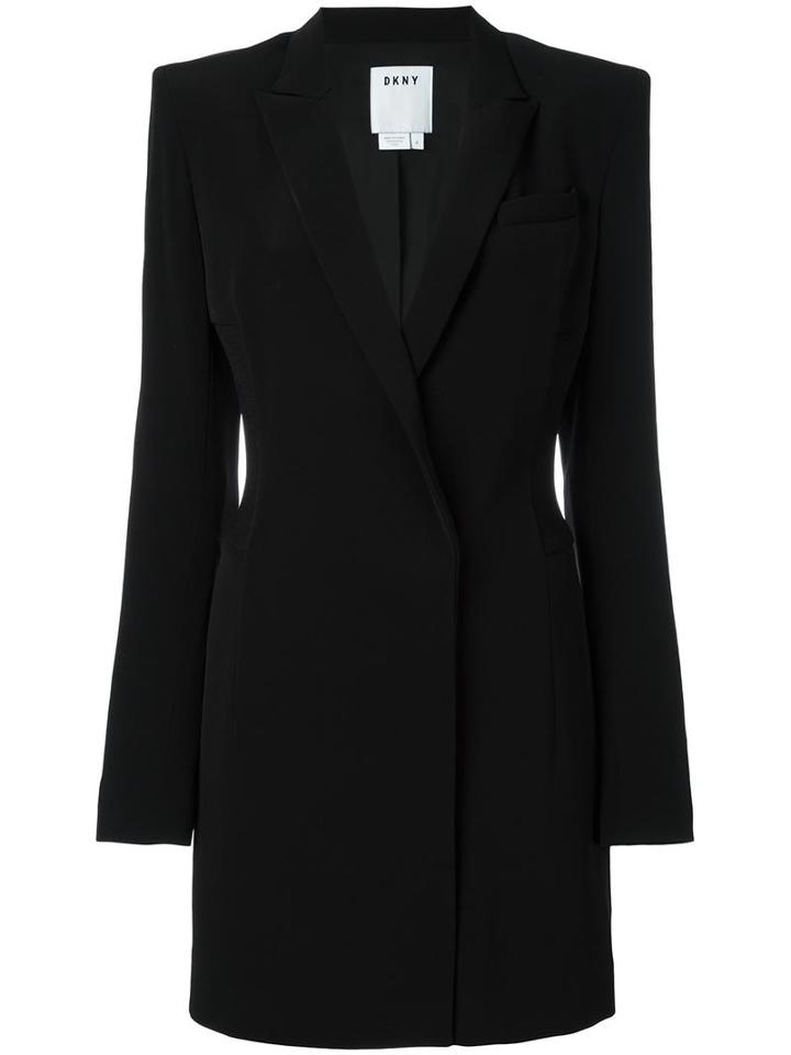 Dkny Blazer Playsuit, Women's, Size: 8, Black, Triacetate/polyester/viscose