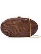 Rocio Rounded Shaped Clutch Bag - Brown