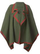 Burberry Runway Oversized Coat, Women's, Green, Polyamide/spandex/elastane/cashmere/wool