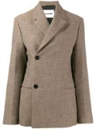 Jil Sander Off-centre Fastening Blazer - Brown