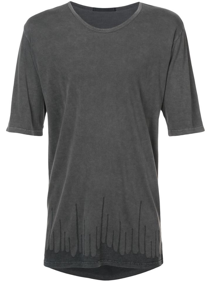 The Viridi-anne Printed Hem T-shirt - Grey