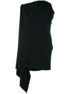 Rick Owens Drkshdw Draped Tank Top, Women's, Size: Large, Black, Cotton