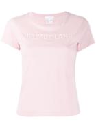 Helmut Lang Logo Embroidered T-shirt - Pink