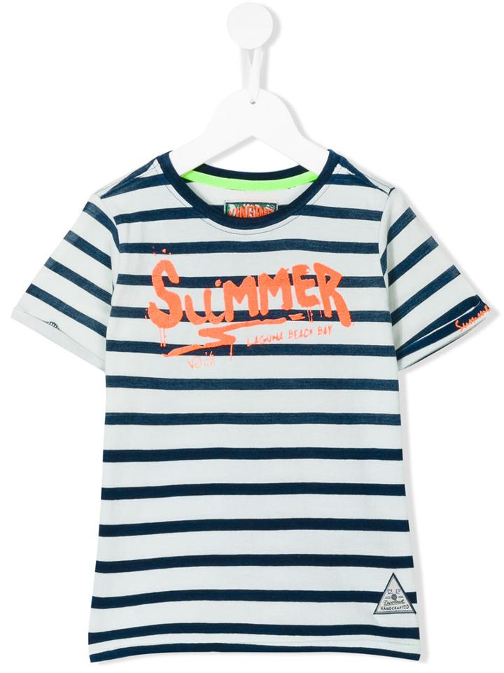Vingino - Striped Print T-shirt - Kids - Cotton - 12 Yrs, Blue