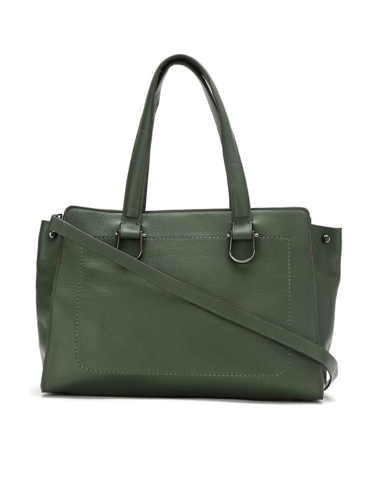 Mara Mac Structured Leather Bag - Green