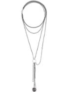 Ann Demeulemeester Layered Pendant Necklace, Men's, Metallic