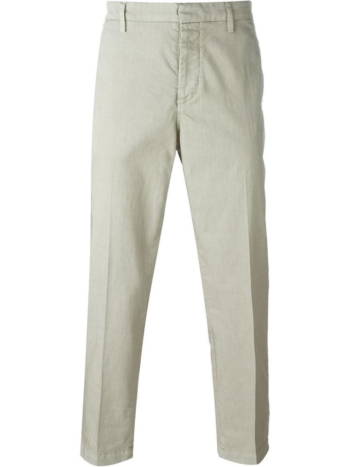 Dondup Palmer Trousers, Men's, Size: 34, Grey, Cotton/polyester/spandex/elastane