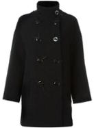 Kenzo Double Breasted Coat, Women's, Size: 42, Black, Cotton/acetate/viscose/virgin Wool