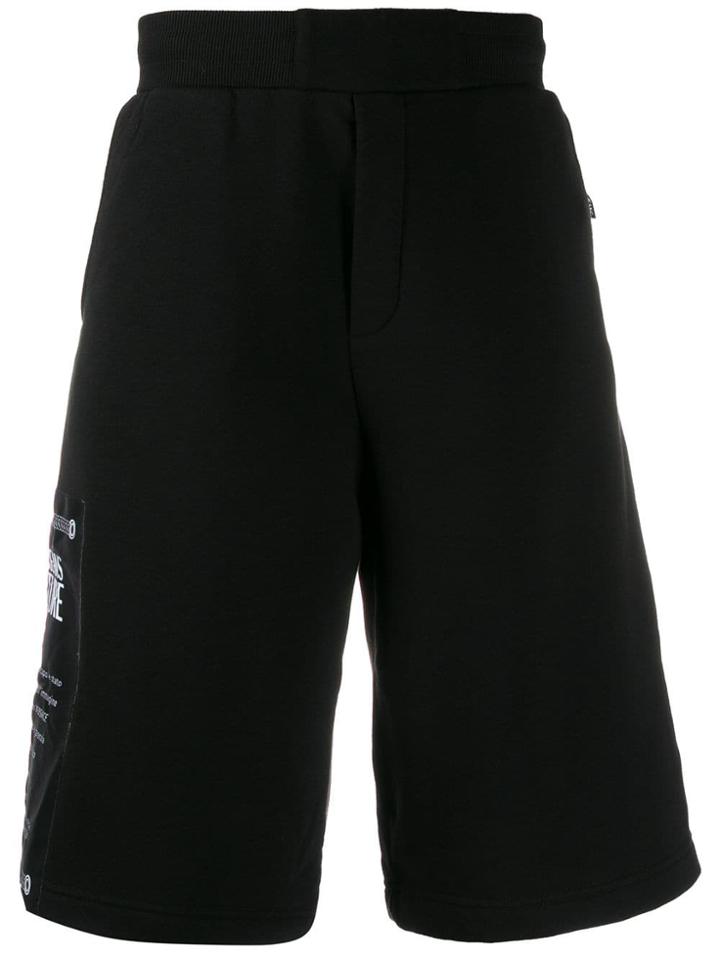 Versace Jeans Jogging Logo Plaque Shorts - Black