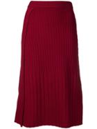 Joseph Knitted Midi Skirt - Red