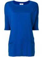 Snobby Sheep Short-sleeve Fitted Sweater - Blue