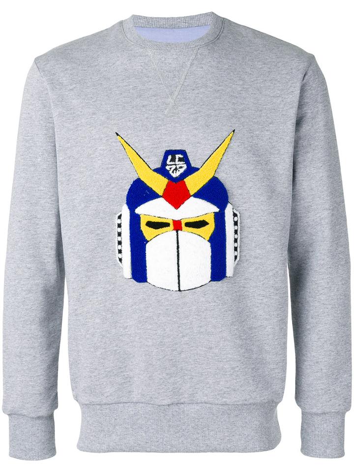 Lc23 - Robot Patch Sweatshirt - Men - Cotton - M, Grey, Cotton
