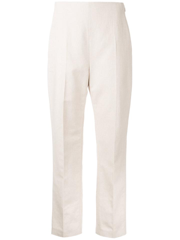 Delpozo Tailored Tapered Trousers - Brown