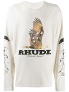 Rhude Logo Print Top - White