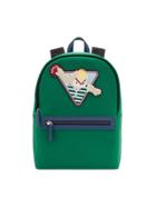 Fendi Kids Logo Patch Backpack - Green