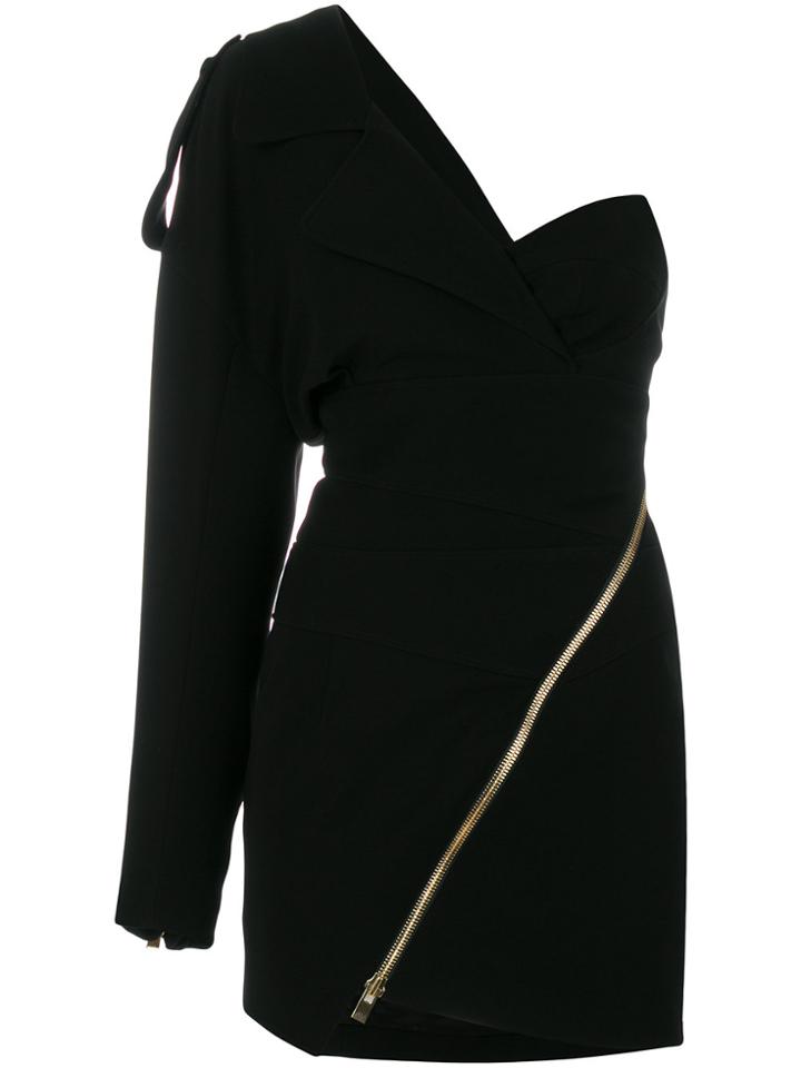 Alexandre Vauthier Fitted One-shoulder Dress - Black