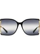 Gucci Eyewear Oversized Gradient Sunglasses - Black
