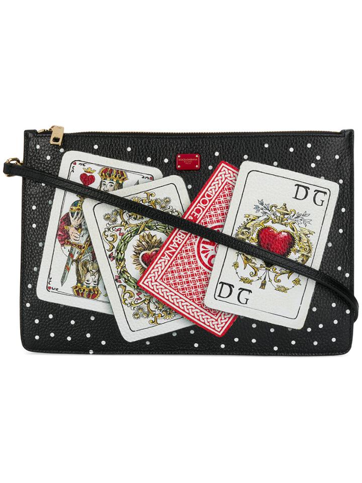 Dolce & Gabbana Playing Card Shoulder Bag - Black