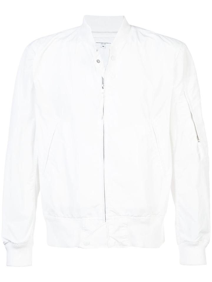 Engineered Garments Zip Sleeve Bomber Jacket - White