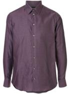 Emporio Armani Long-sleeve Fitted Shirt - Purple