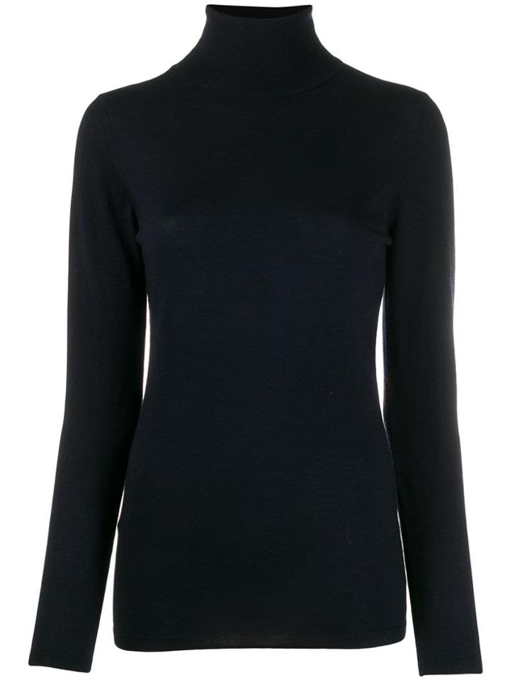 Snobby Sheep Turtle-neck Fitted Sweater - Blue