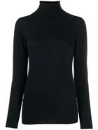 Snobby Sheep Turtle-neck Fitted Sweater - Blue