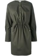 Kenzo - Tie-waist Dressing - Women - Cotton/polyester - 36, Green, Cotton/polyester