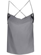 Kiki De Montparnasse Cowl-neck Camisole Top - Silver