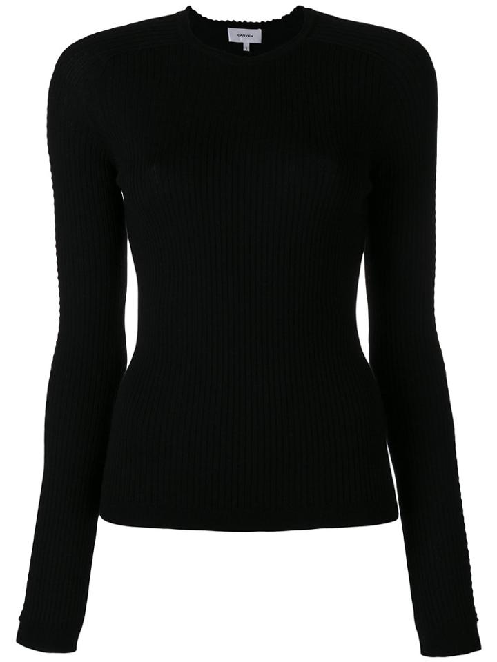 Carven Ribbed Slim-fit Jumper - Black
