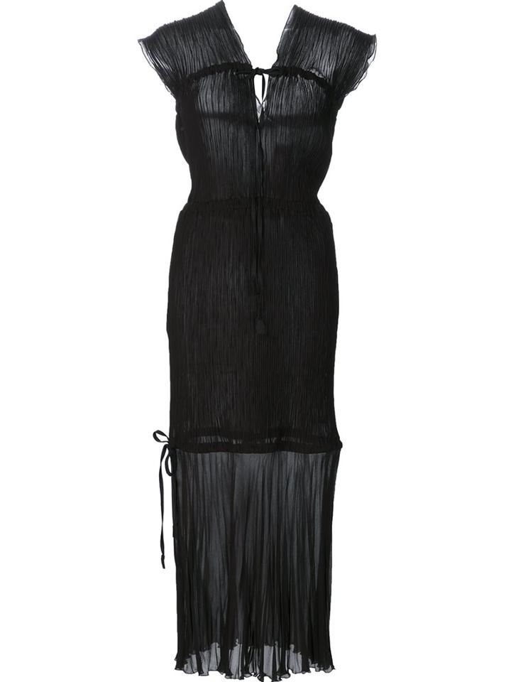 Barbara Casasola Sheer Panel Dress