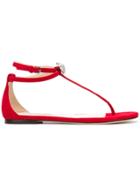 Jimmy Choo Afia Flat Sandals - Red