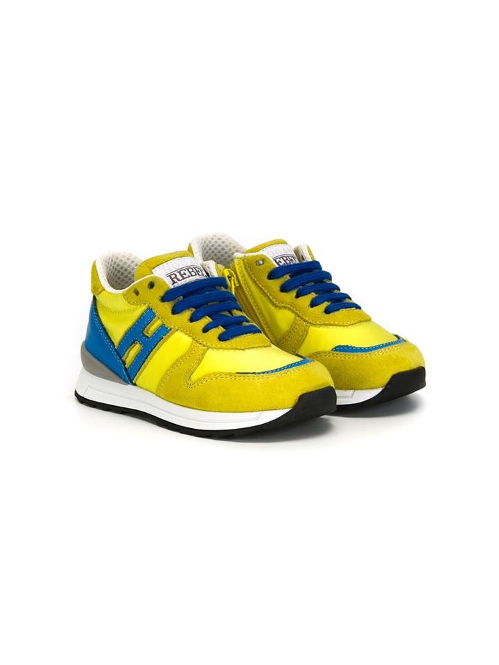 Hogan Kids Interactive Sneakers, Girl's, Size: 22, Yellow/orange