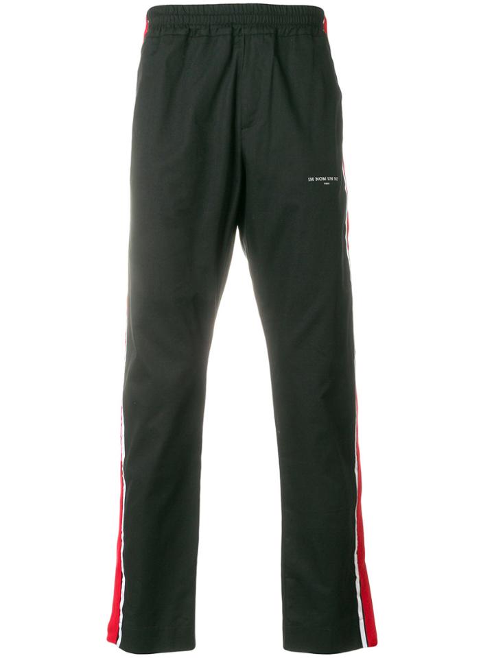 Ih Nom Uh Nit Side Stripe Track Pants - Black