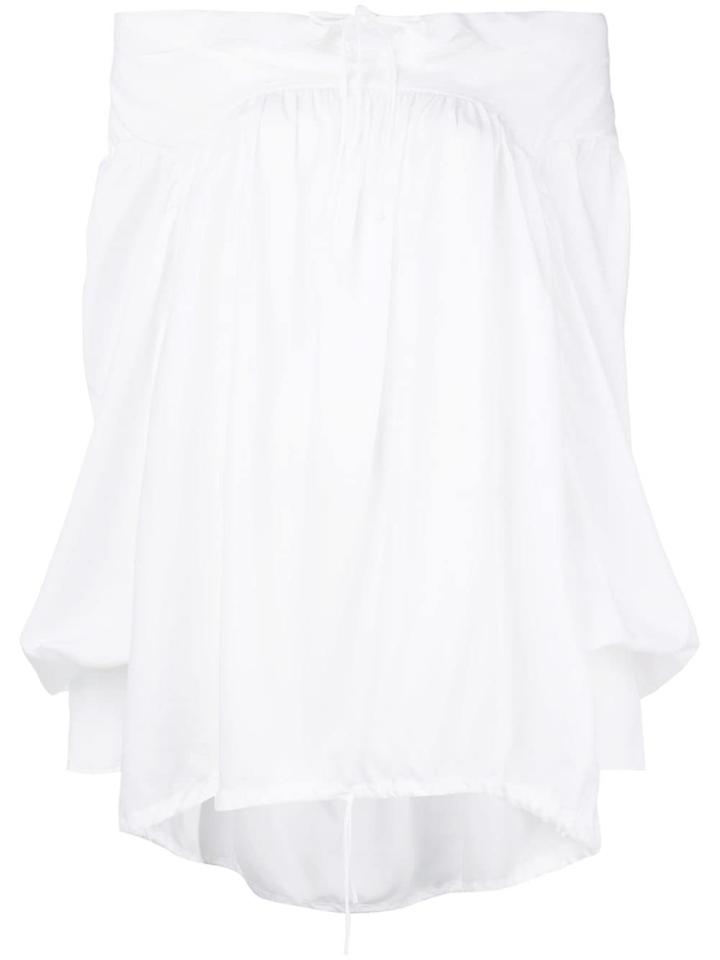 Marques'almeida Gathered Balloon Sleeve Top - White