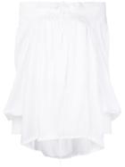Marques'almeida Gathered Balloon Sleeve Top - White