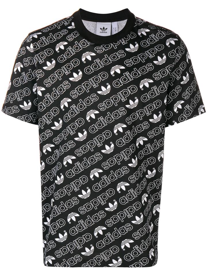 Adidas Monogram Print T-shirt - Black